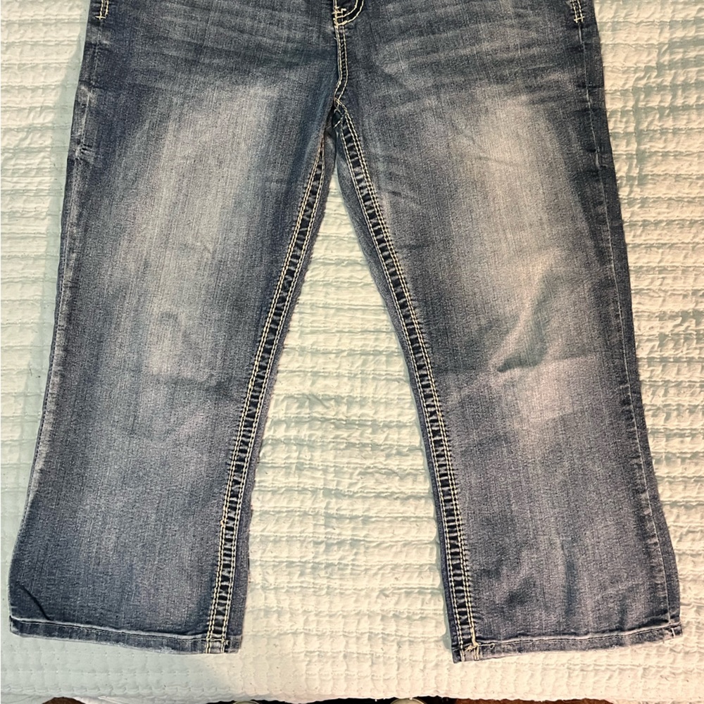Maurices Women's Faded Blue Denim Jeans
